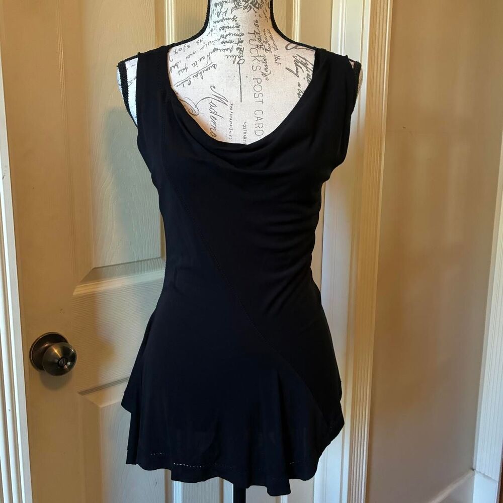 Nine West vtg black cowl neck going out top!